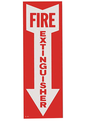Self-adhesive Vinyl Fire Extinguisher Arrow