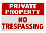 Private Property Plastic sign