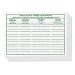 First Aid Kit Inspection Report Cards