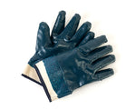 Fully coated nitrile gloves with safety cuffs