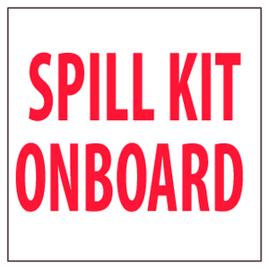 Sign: SPILL KIT ON BOARD