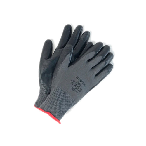 Black Foam Nitrile Palm-coated Gloves