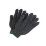 Grey Economy Poly-Cotton String Knit Gloves