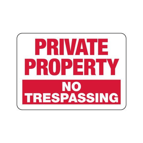 Private Property Metal sign