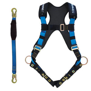 Tractel TracX harness with tongue and buckle legs