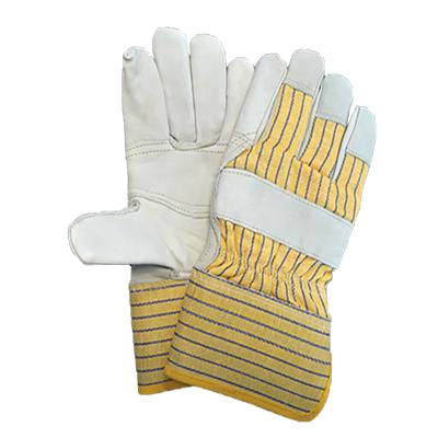 Men's grain leather patch palm fitters glove